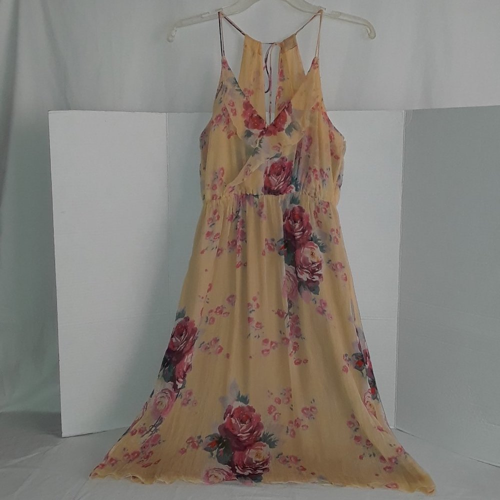 Meadow Rue-High Neck-Sleeveless Silk-Blend Dress